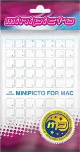 Minipicto keyboard sticker RUS KB-MAC-CLRRU-BLUE-G, glossy blue