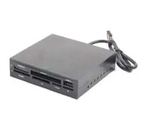 GEMBIRD FDI2-ALLIN1-02-B Gembird USB 2.0 vidinis CF/MD/SM/MS/SDXC/MMC/XD kortelių skaitytuvas/rašyt…