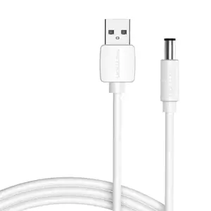 USB nuolatinės srovės 5,5 mm 1,5 m maitinimo kabelis Vention CEYWG baltas