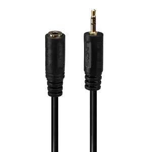 "Lindy" garso adapterio kabelis 2,5M/3,5F, 2,5 mm, vyriškas, 3,5 mm, moteriškas, 0,2 m, juodas