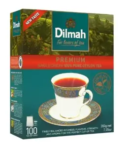 Juodoji arbata DILMAH Premium, maišeliuose, su siūlu, 100 vnt.