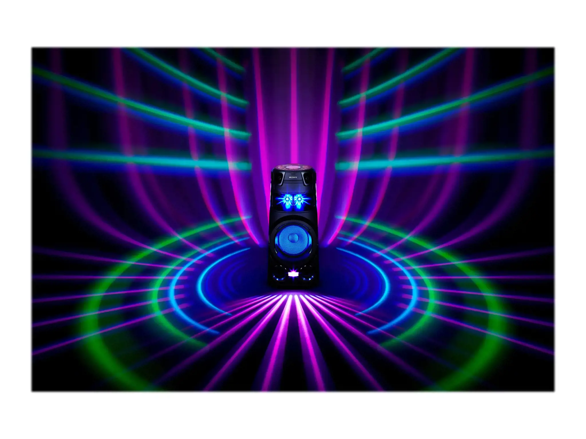 "Sony" didelės galios garso sistema MHC-V73D USB prievadas, FM radijas, NFC, "Bluetooth