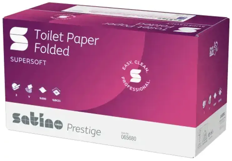 Wepa tualetinis popierius lapeliais LTPCB2300V, 300 lapelių, 10.5 x 20.5, Celiuliozė, (30vnt)