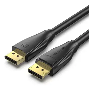 "Vention DP 1.4 Male to Male HD Cable 8K 1.5M Black", 1,5 m, "DisplayPort", "DisplayPort", vyriškas…