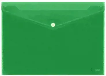 Aplankas-vokelis su spaude Forpus, A4, plastikinis, žalias, skaidrus  0820-006