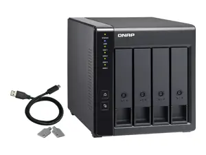 QNAP TR-004, HDD/SSD korpusas, 2,5/3,5", "Serial ATA II", 3 Gb/s, karšto keitimo, juodas