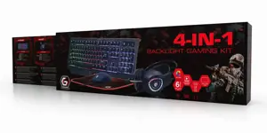 GEMBIRD 4-in-1 žaidimų rinkinys su foniniu apšvietimu "Phantom" JAV išdėstymas