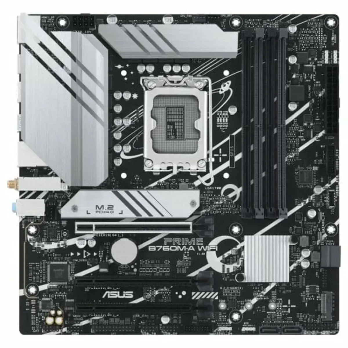 ASUS PRIME B760M-A WIFI, "Intel", LGA 1700, "Intel® Celeron®", "Intel® Core™ i3", "Intel® Core™ i5", "Intel® Core™ i7", "Intel® Core™ i9",..., LGA 1700, DDR5-SDRAM, 128 GB