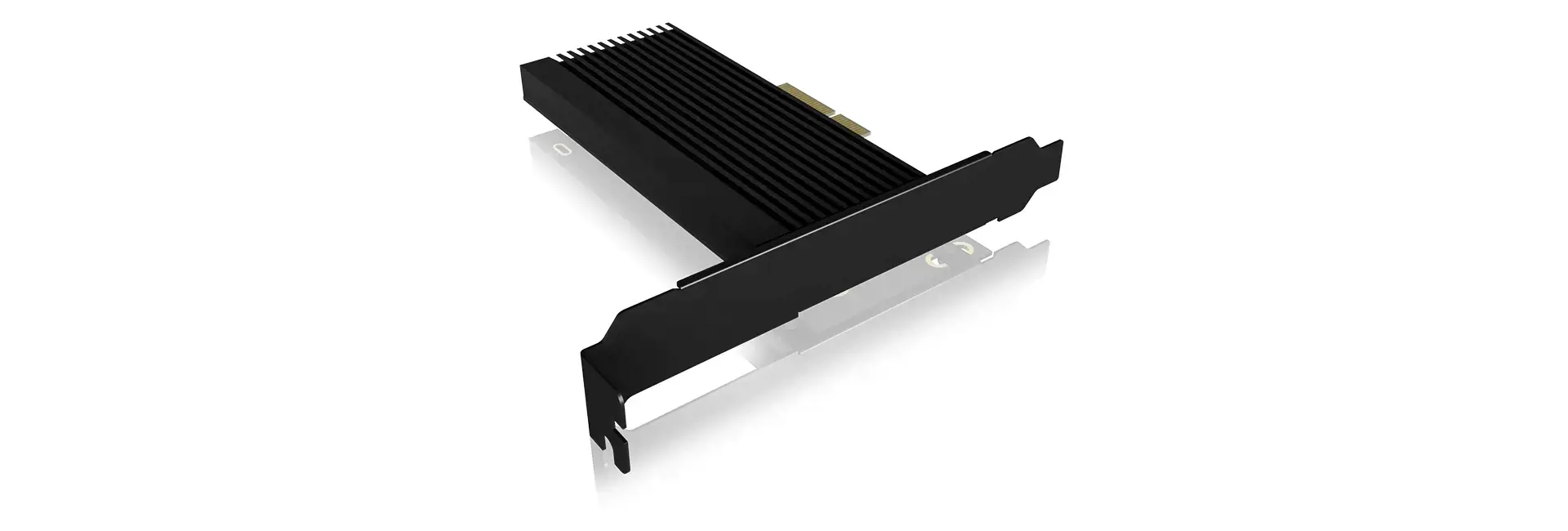 ICY BOX IB-PCI208-HS, PCIe, M.2, pilno aukščio / žemo profilio, PCIe 4.0, juodas, pasyvus