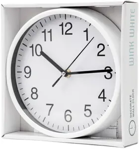 Platinet wall clock Wink, white (45955)