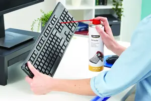 Fellowes HFC Free Air Duster, Equipment cleansing air pressure cleaner, Keyboard, Printer, Universal, 400 ml, White, Universal, 65 mm