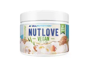 Veganiškas kremas NUTLOVE ALLNUTRITION su drožlėmis ir migdolais 500g