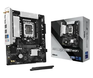 Mainboard ASROCK Intel H810 LGA 1851 (Socket V1) micro ATX RAM DDR5-SDRAM 2xSlots Wi-Fi Yes Bluetoo…