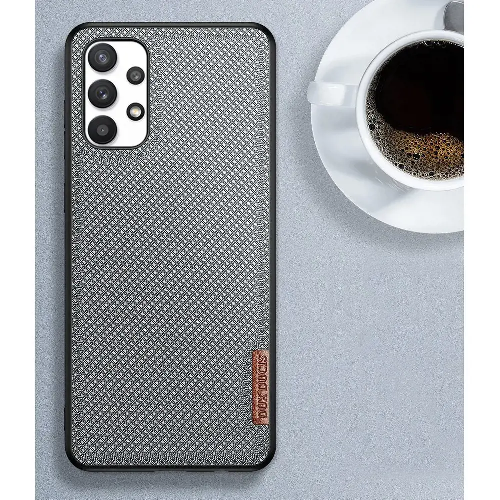 Dux Ducis Fino case covered with nylon material for Samsung Galaxy A32 4G gray