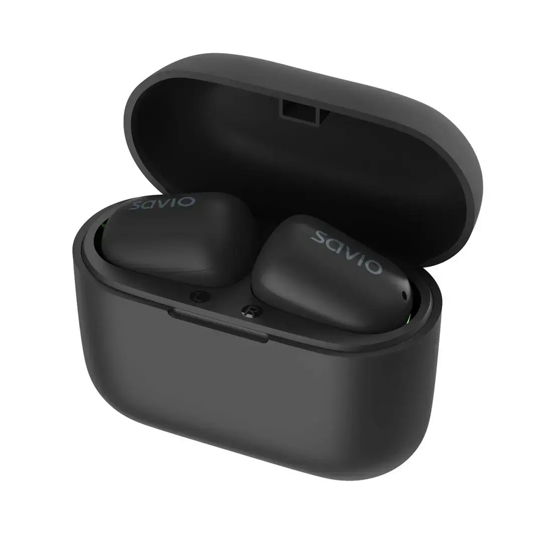 "Savio" TWS-09 IPX5 ausinės / ausinės Belaidės ausinės su "Bluetooth" juoda