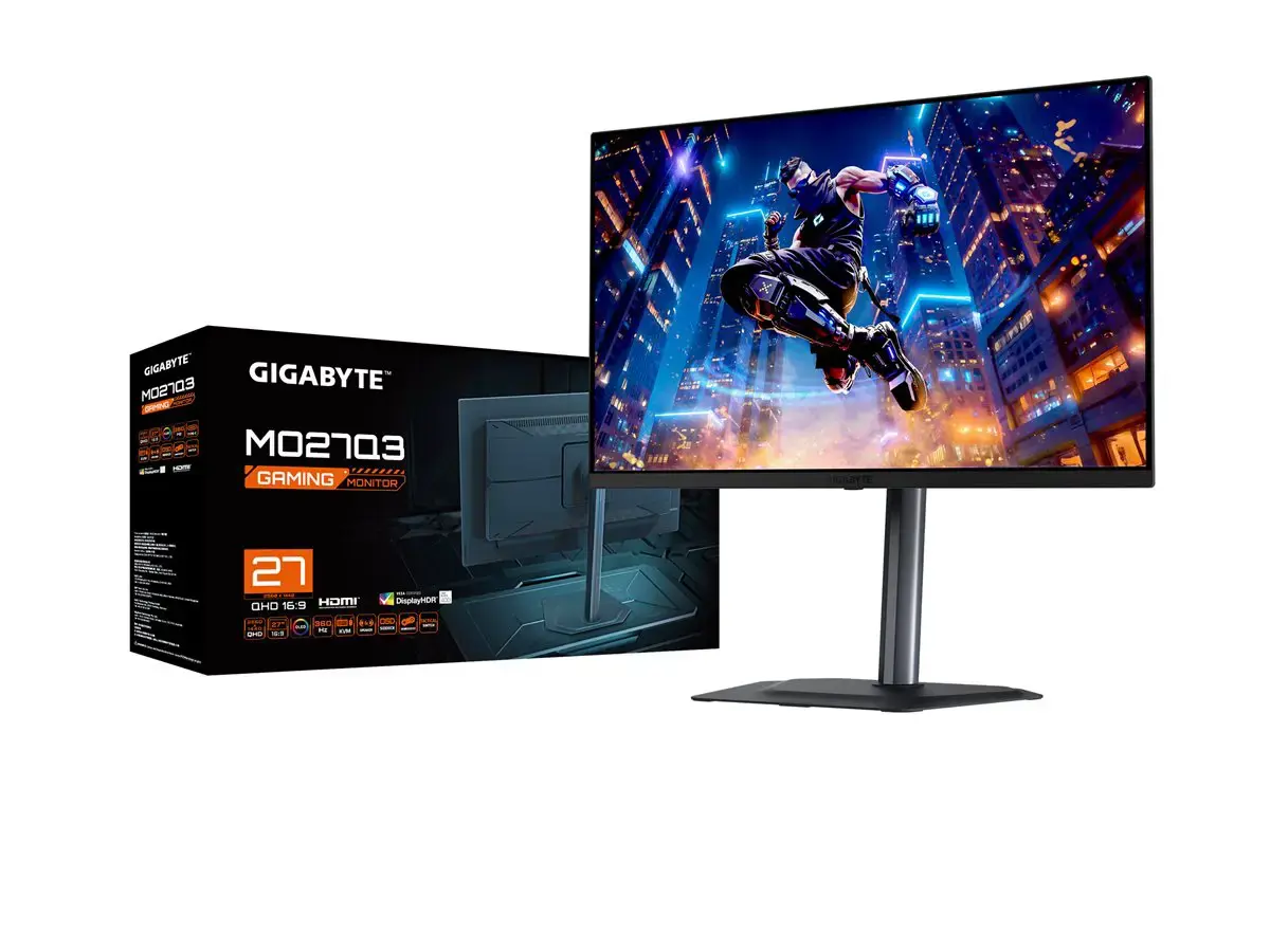 Gigabyte | MO27Q3 EK | 27 " | QD-OLED | QHD | 360 Hz | 0.03 ms | 2560 x 1440 pixels | 250 cd/m² | HDMI ports quantity 2