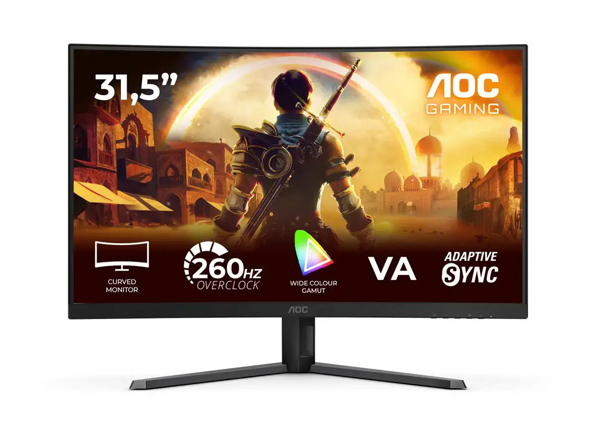 AOC C32G42ZE | 31.5 " | VA | FHD | 16:9 | 260 Hz | 4 ms | 1920 x 1080 pixels | 300 cd/m² | HDMI ports quantity 1 | Black