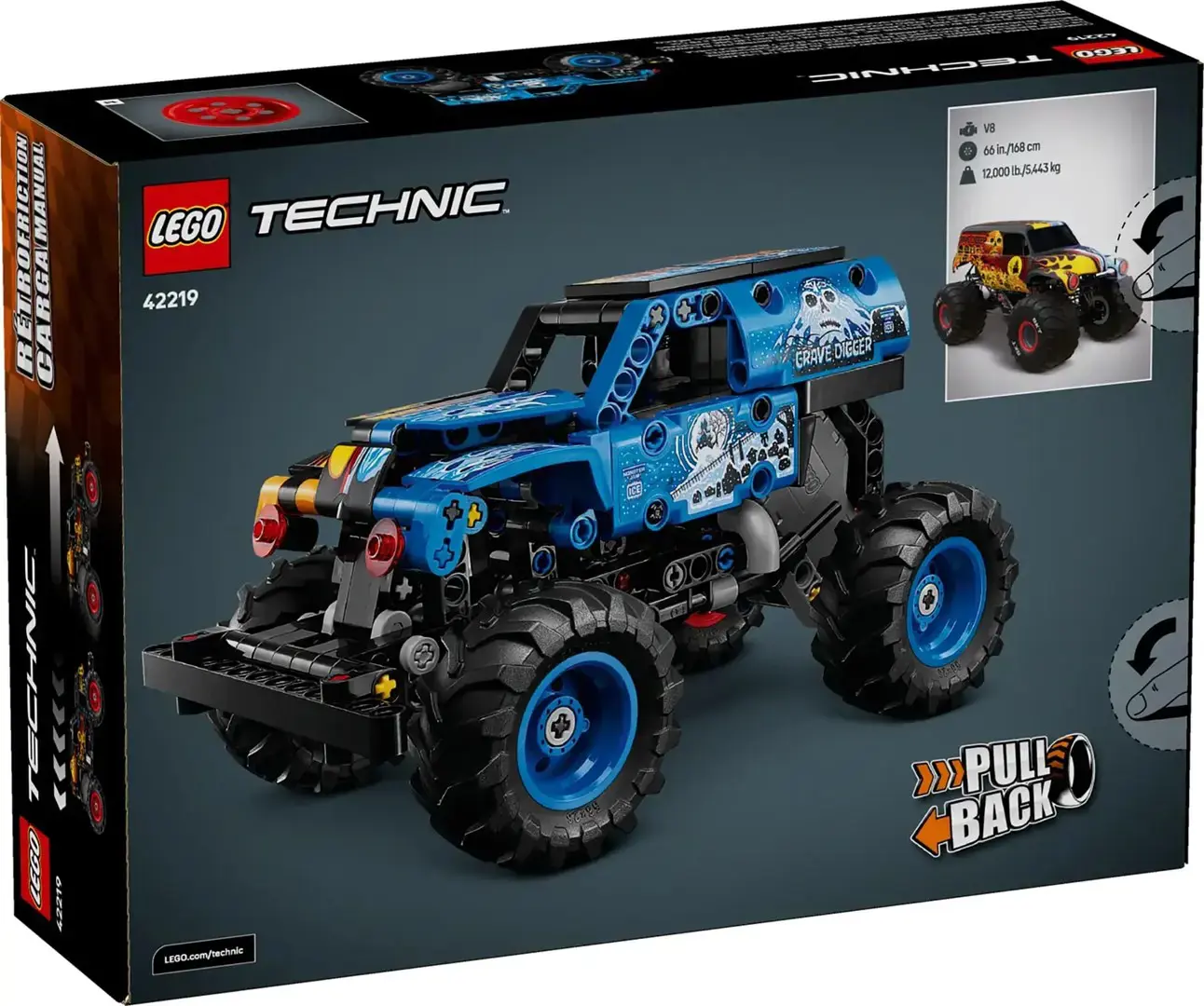 LEGO TECHNIC 42219 Monster Jam Grave Digger Fire and Ice