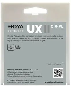 Hoya filter circular polarizer UX II 72mm