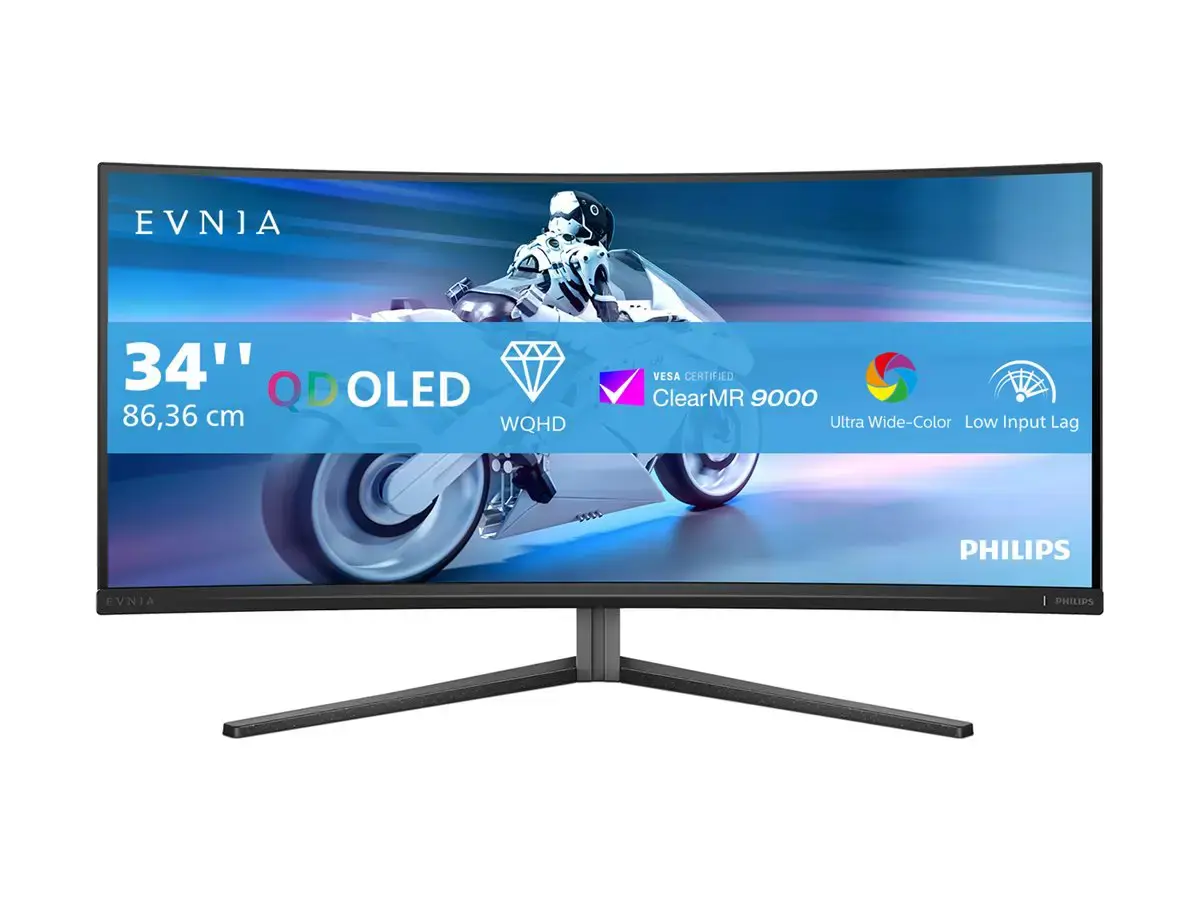 PHILIPS 34M2C6500/00 QD OLED Gaming Monitor 34" 3440x1440/21:9/0.03ms/HDMI DisplayPort USB Headphone Out