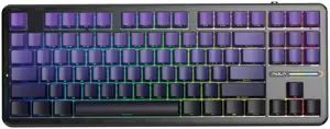 AULA Gasket F87 Pro Keyboard Black Purple GrayWoodV4 RGB