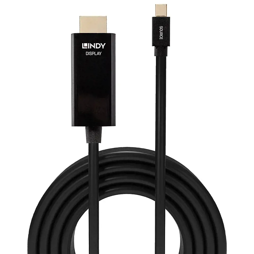 "Lindy Kabel" Mini DisplayPort/HDMI 4K30 (DP: pasyvus) 1 m, 1 m, HDMI A tipo (standartinis), Mini DisplayPort, vyriškas, vyriškas, 3840 x 2160 taškų