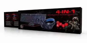 GEMBIRD 4-in-1 žaidimų rinkinys su foniniu apšvietimu "Ghost" JAV išdėstymas