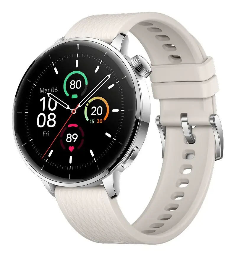 OnePlus Watch 3 43mm 3.35 cm (1.32") AMOLED Digital 466 x 466 pixels Touchscreen Silver, Titanium Wi-Fi GPS (satellite)