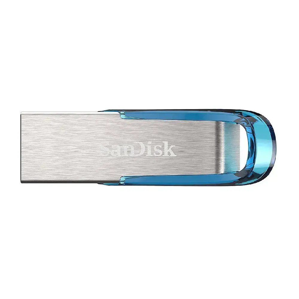 "SanDisk Ultra Flair" 32 GB, USB 3.0, 150 MB/s skaitymo sparta - tropinė mėlyna ; EAN:619659163020