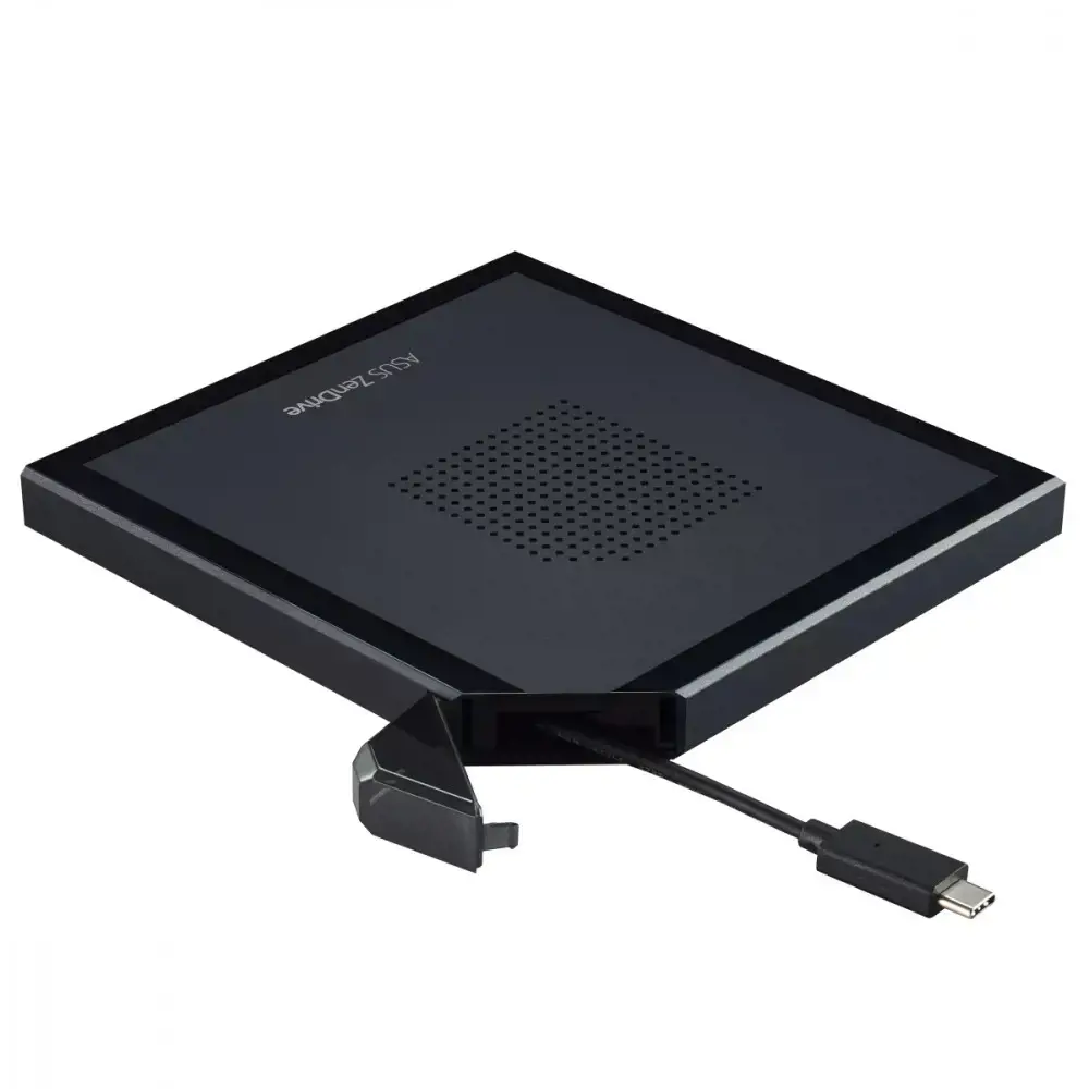 ASUS ZenDrive V1M (SDRW-08V1M-U), juodas, priekinis, stalinis / nešiojamasis kompiuteris, DVD±RW, C tipo USB, CD-R, CD-ROM, DVD+R, DVD+R DL, DVD+RW, DVD-R, DVD-R DL, DVD-ROM, DVD-RW