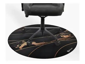 Arozzi Zona Round Floor Pad | Black/Gold