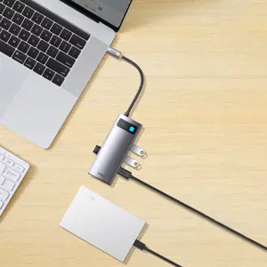Hub 4in1 Baseus Metal Gleam Series, USB-C to 4x USB 3.0
