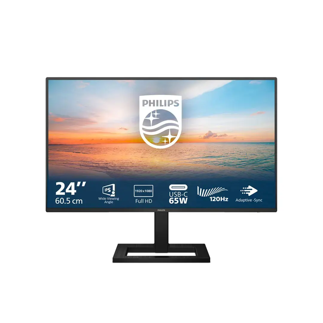 Philips 1000 series 24E1N1300AE/00, 60.5 cm (23.8"), 1920 x 1080 pixels, Full HD, LCD, Black