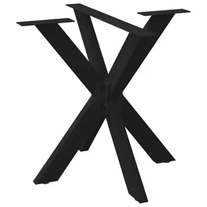 Valgomojo stalo koja, voro formos, juoda, 85x85x(72-73) cm, plienas