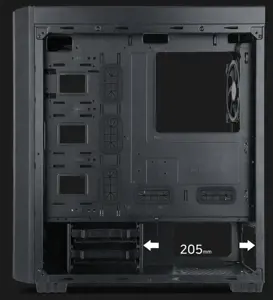 GEMBIRD Midi-tower kompiuterio korpusas Fornax K500 ATX juodas