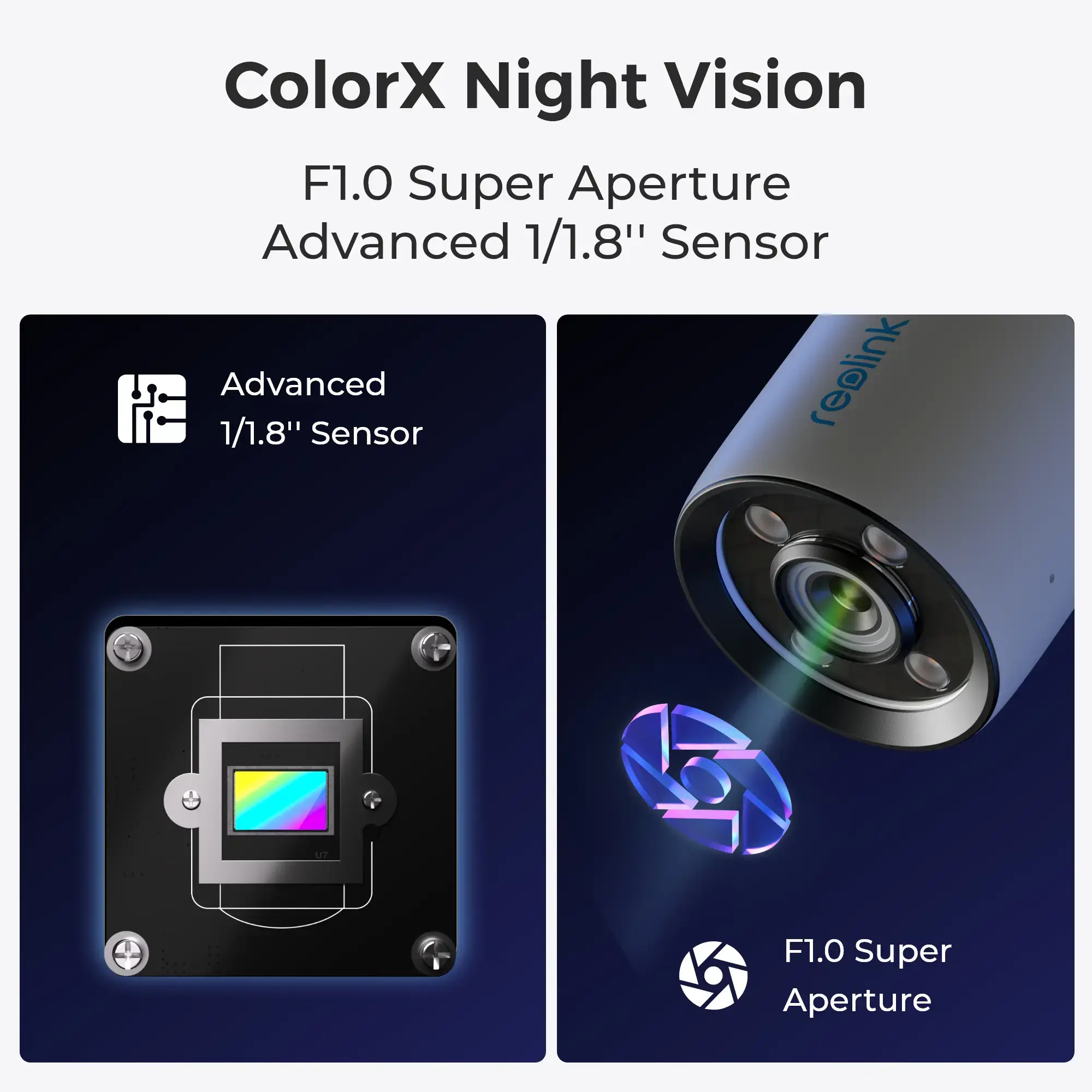 Reolink ColorX Series P320X - 4MP Outdoor Camera, True Color Night Vision, PoE, 3000K Adjustable Warm Light, IP security camera, Outdoor, Wired & Wireless, Google Assistant, 400 lm, 3000 K