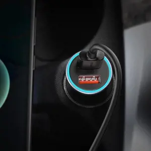 "Baseus Golden Contactor Pro" greitasis automobilinis įkroviklis 2x USB 40 W greitojo įkrovimo SCP FCP AFC + USB laidas - C tipo USB pilkos spalvos (pilka)