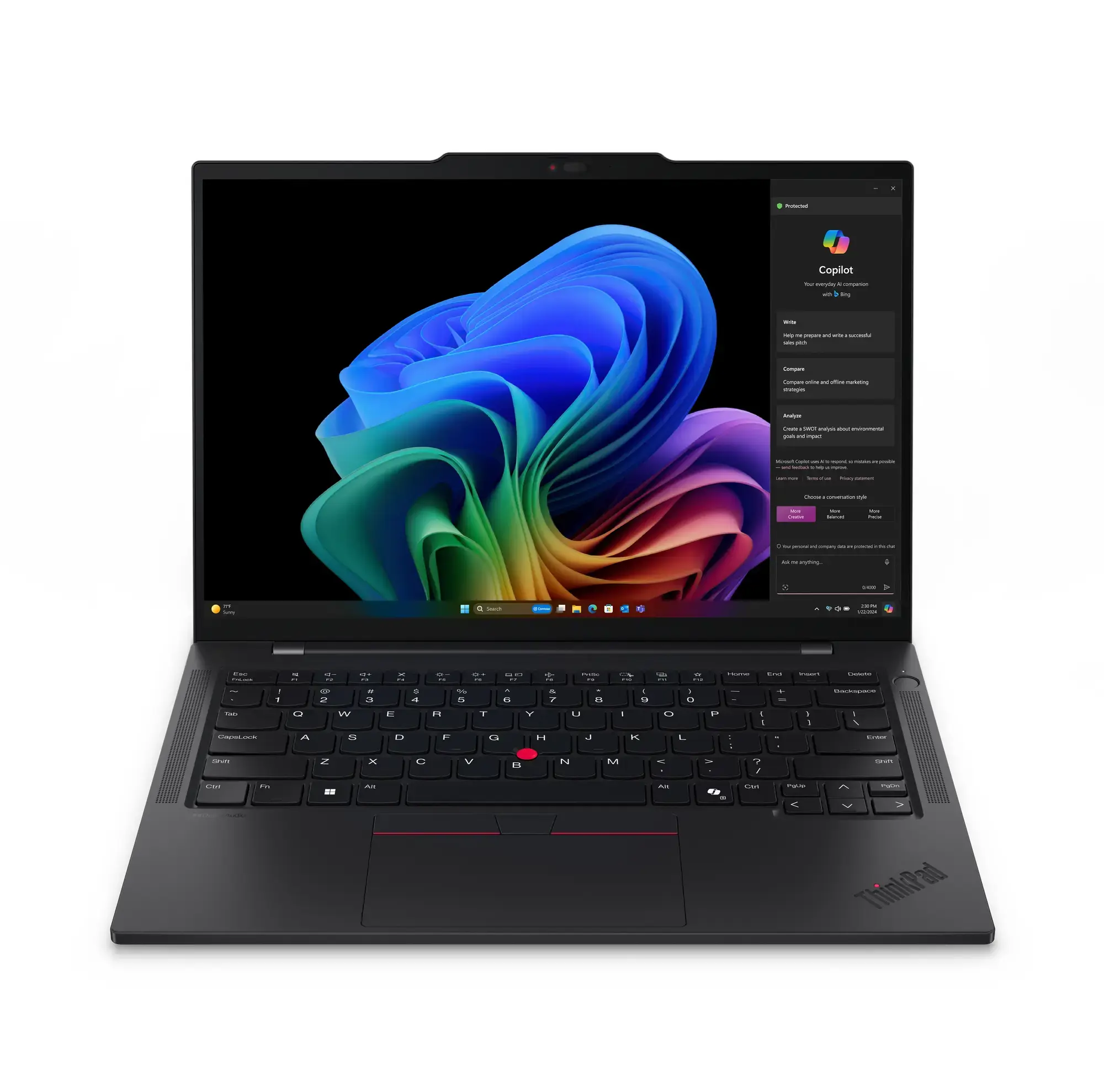 Lenovo ThinkPad T14s Gen 6 Snapdragon® X Elite X1E-78-100 512GB SSD 32GB 14" (1920x1200) TOUCHSCREEN WIN11 Pro BLACK Backlit Keyboard FP Reader 1YW