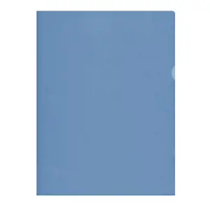 Dėklas dokumentams L forma A4, 115 mik., (pak. - 50 vnt.), mėlynas