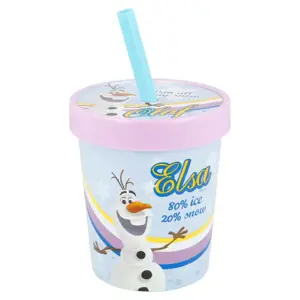 Frozen - Ledų puodelis su šiaudeliu 560 ml
