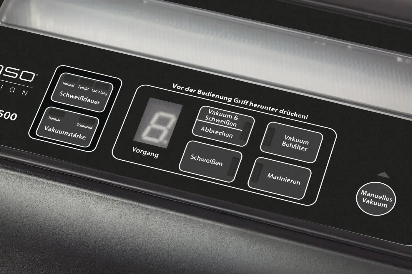 Vakuumatorius Caso 01409, Sidabrinė