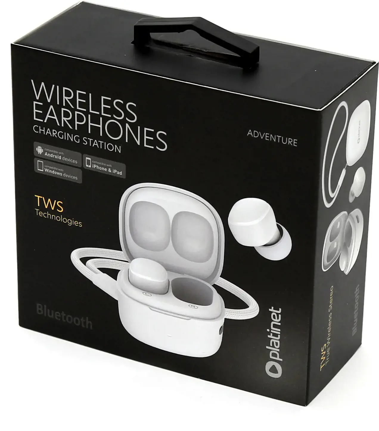 Platinet belaidės ausinės PM1001W TWS, baltos (45924)