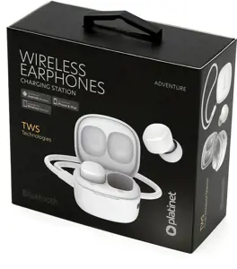 Platinet belaidės ausinės PM1001W TWS, baltos (45924)