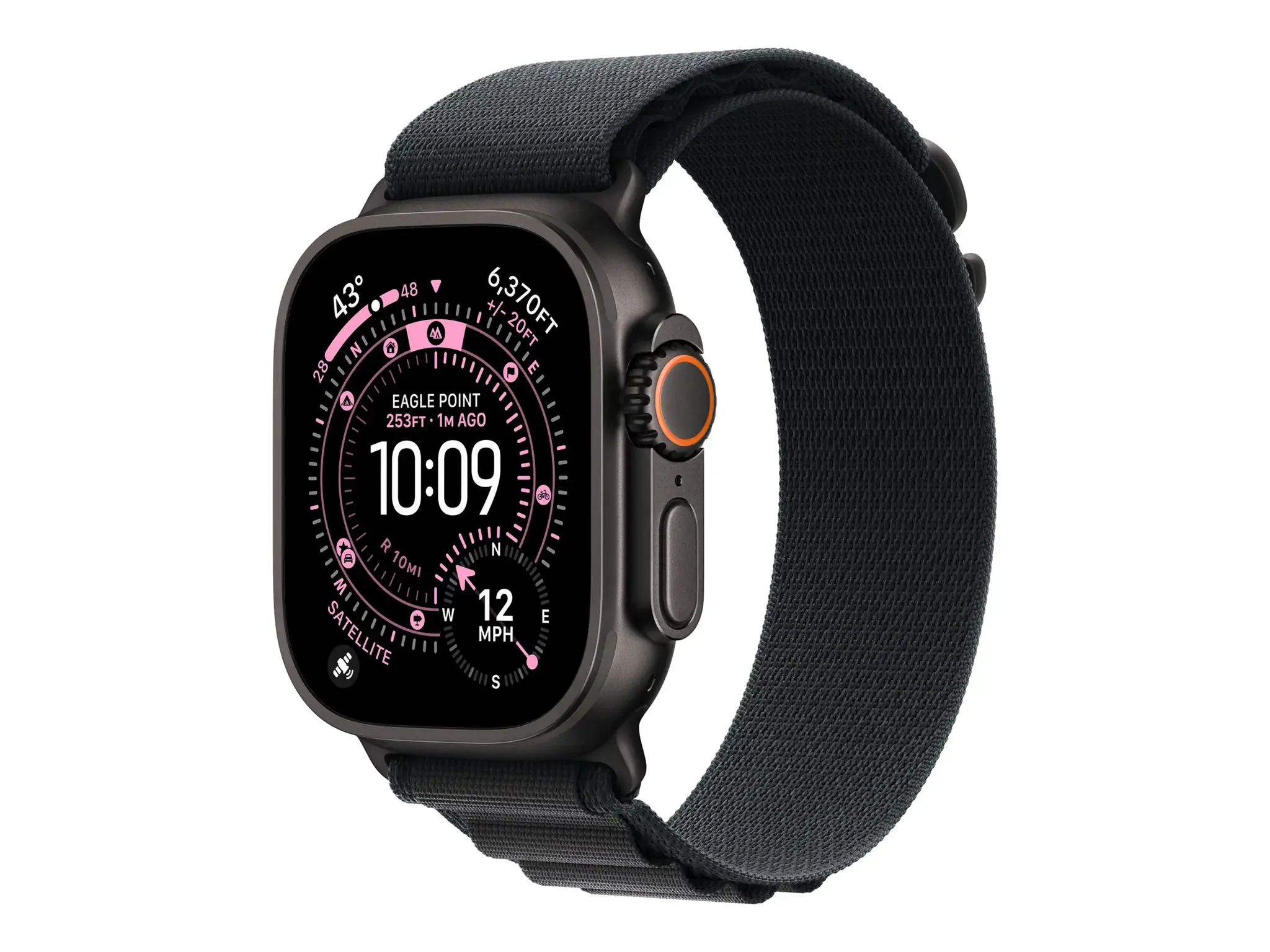 Apple 49mm Black Alpine Loop - Small - Black Titanium Finish | Apple