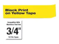 Brother TZE-S641, Black on yellow, TZ, China, 5 year(s), Brother, P-Touch PT-1830, 1950, 2030, 2100, 2430, 2470, 2700, 2730, 7600, 9700, 9800, E300, H300