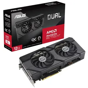 Vaizdo plokštė ASUS Radeon RX 7700 XT 12 GB, GDDR6, DUAL-RX7700XT-O12G