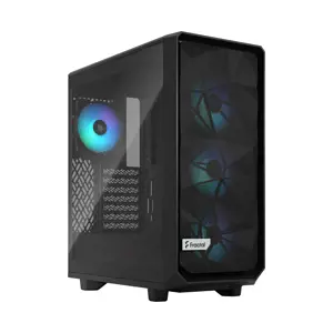 "Fractal Design Meshify 2 Compact RGB Black TG Light Tint", vidutinio aukščio bokštas, maitinimo ša…