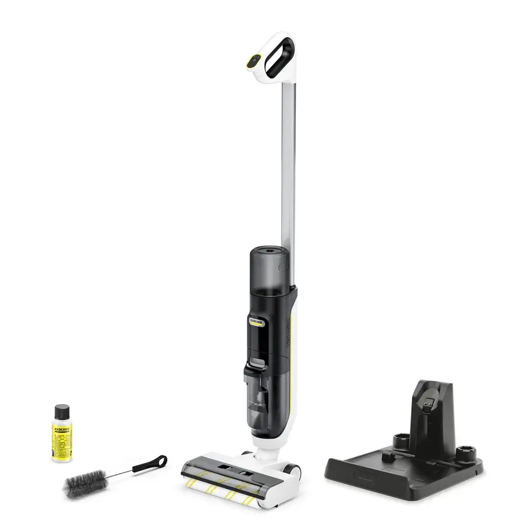 Vacuum Cleaner KARCHER Three-in-one floor cleaner FCV 3 Upright/Wet/dry/Cordless White Weight 3.8 kg 1.056-122.0