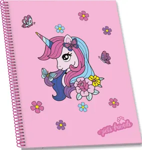 A4 Hard. Sp Bk 80sh Enchanted World Lin