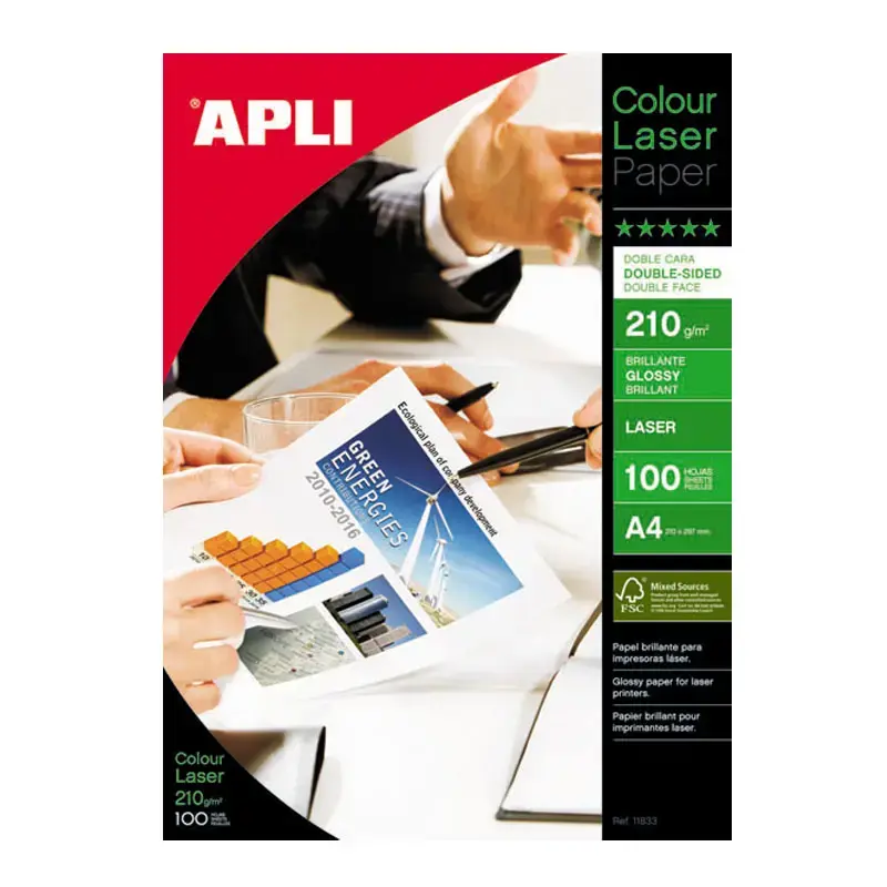 Blizgus Fotopopierius Apli, A4, 210 g/m², 100 psl.